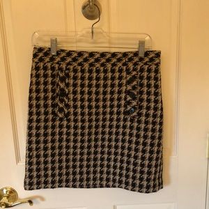 LOFT 4P tweed skirt, side zipper, lined